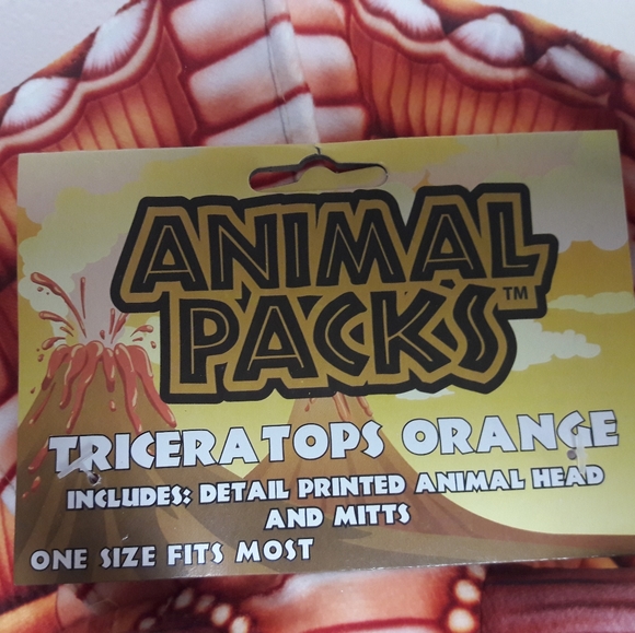 Orange Triceraptor kids headpiece - Picture 3 of 3